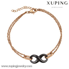 74416-xuping mode 18 karat gold stahlarmband designs für mädchen